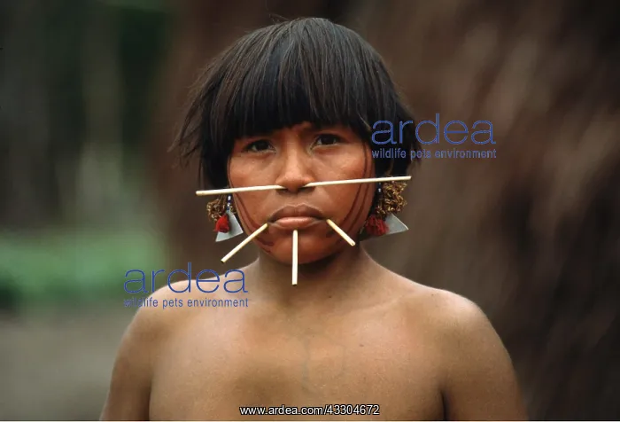 : Venezuela - Yanomamo Indian Girl : Venezuela - Yanomamo Indian Girl