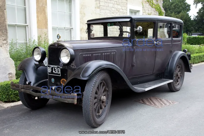 : Veteran Dodge 6 sedan car 1928 parked on display : Veteran Dodge 6 sedan car 1928 parked on display