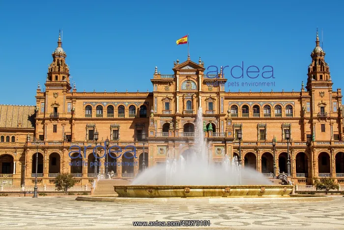 : Vicente Traver fountain, Plaza de Espana, Seville : Vicente Traver fountain, Plaza de Espana, Seville