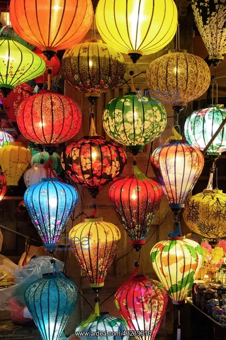: Vietnam. Colorful lamps for sale : Vietnam. Colorful lamps for sale