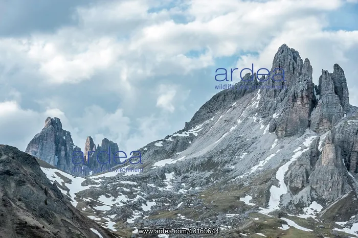 : View of Becco di Mezzod and Croda da Lago on the : View of Becco di Mezzod and Croda da Lago on the