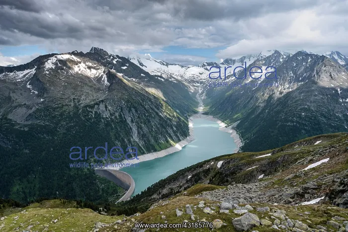 : View from the Berliner Hnhenweg to the Schlegeis : View from the Berliner Hnhenweg to the Schlegeis
