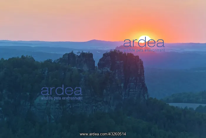 : View from Carola Rock over Elbe Sandstone Mountains : View from Carola Rock over Elbe Sandstone Mountains