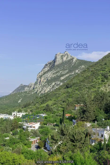 : View to the castle ruin St.Hilarion, Karaman, district : View to the castle ruin St.Hilarion, Karaman, district
