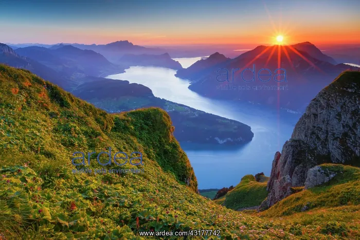 : View from Fronalpstock, Switzerland, Europe : View from Fronalpstock, Switzerland, Europe