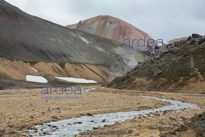 : View in the Graenagil Canyon at Landmannalaugar : View in the Graenagil Canyon at Landmannalaugar