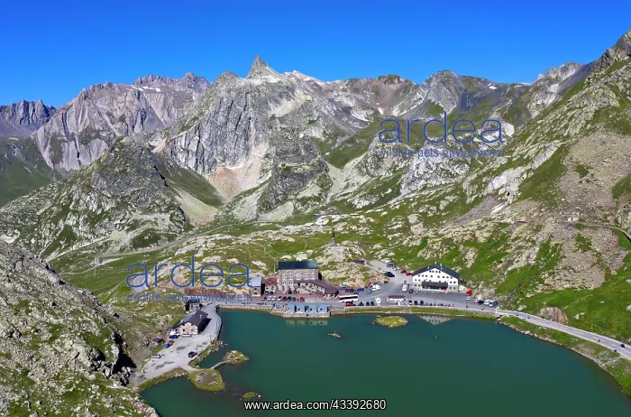 : View from the Great St. Bernard Pass over the mo : View from the Great St. Bernard Pass over the mo