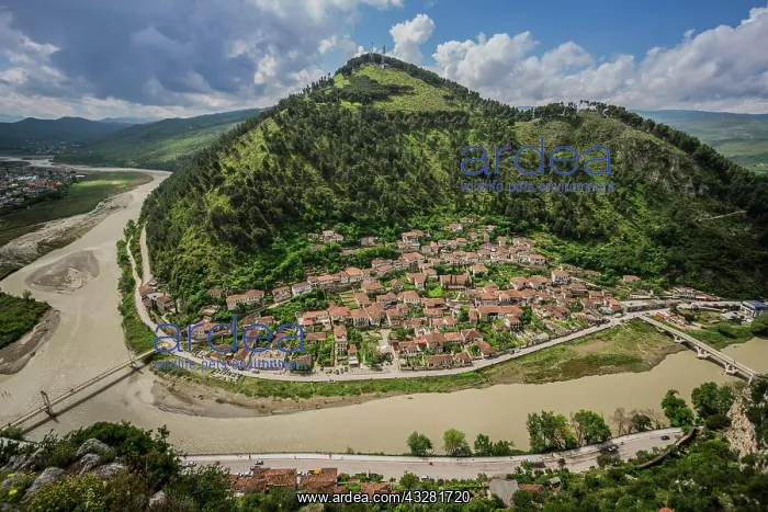 : View on hilly landscape with Gorica district at : View on hilly landscape with Gorica district at
