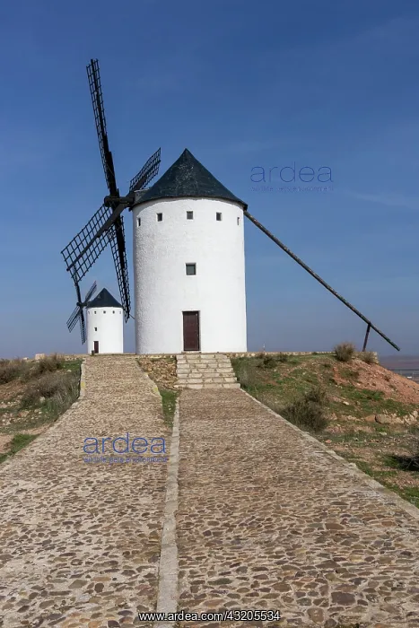 : View of the historic the windmills of La Mancha : View of the historic the windmills of La Mancha