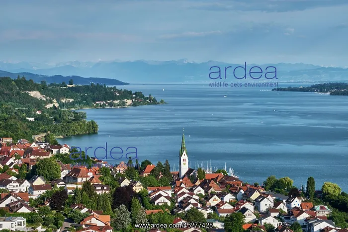 : View over Lake Constance, with the village of Sipplingen : View over Lake Constance, with the village of Sipplingen