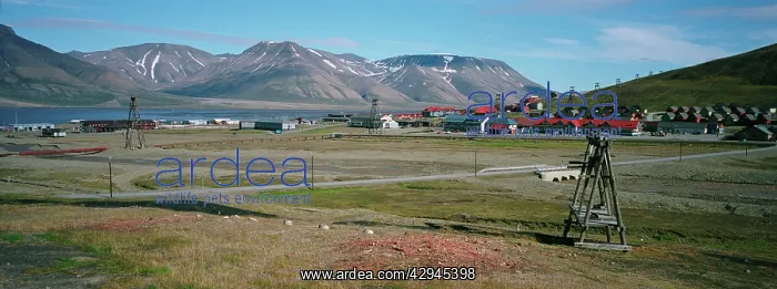 : View over Longyearyen capitol of Svalbard : View over Longyearyen capitol of Svalbard