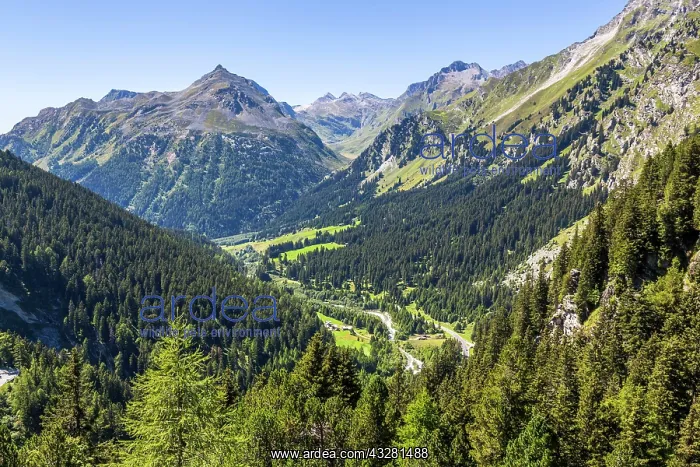 : View on Maloja Pass, Piz Duan, 3131 m, Gletscherhorn : View on Maloja Pass, Piz Duan, 3131 m, Gletscherhorn