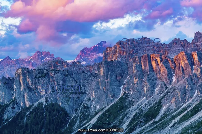 : View of Nuvolau Group in Italian Dolomites Mountain : View of Nuvolau Group in Italian Dolomites Mountain