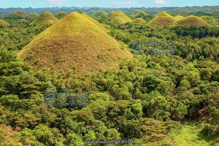 : View from observation deck of conical earth formations : View from observation deck of conical earth formations