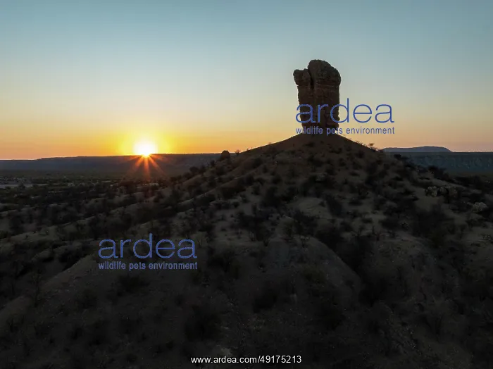 : The Vingerklip (rock finger) at sunrise : The Vingerklip (rock finger) at sunrise