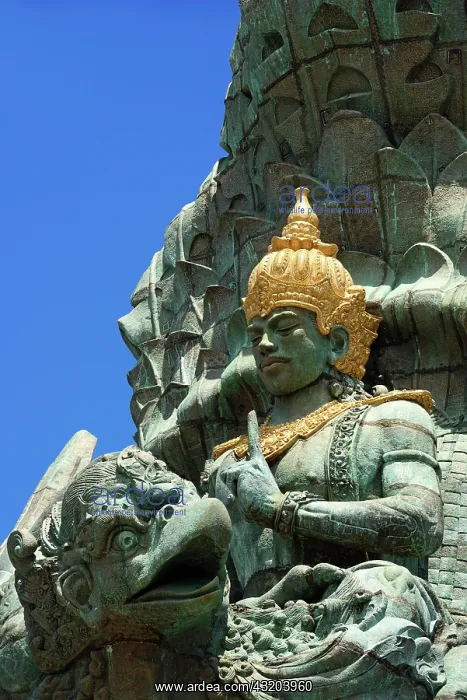  : Vishnu rides on Garuda, colossal Kencana statue