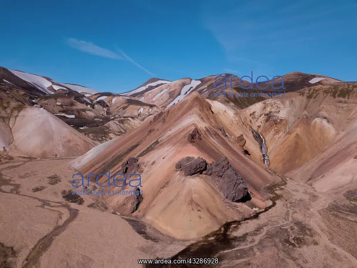 : Volcanic barren mountain landscape in the highlands : Volcanic barren mountain landscape in the highlands
