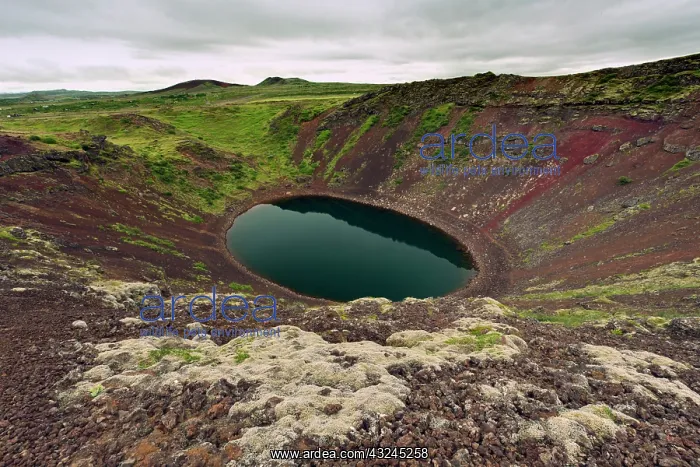 : Volcanic crater Kerio, Iceland : Volcanic crater Kerio, Iceland