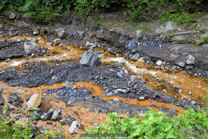 : Volcanic Deposits in Stream, Ecuador : Volcanic Deposits in Stream, Ecuador
