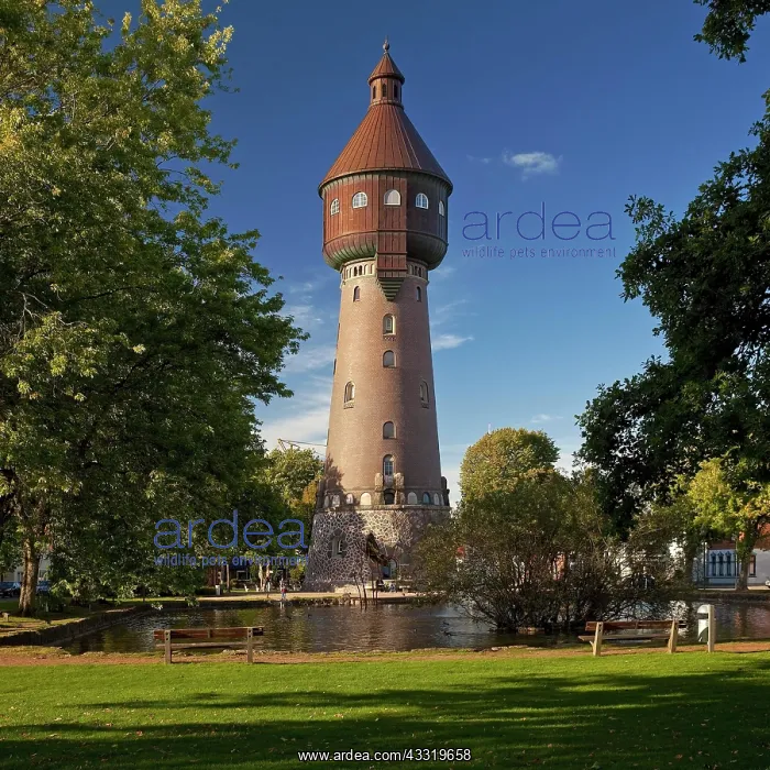 : Water tower, landmark, Heide in Holstein, Schleswig-Holstein : Water tower, landmark, Heide in Holstein, Schleswig-Holstein