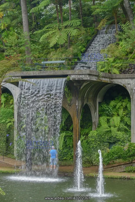 : Waterfall, Monte Palace Tropical Garden, Monte : Waterfall, Monte Palace Tropical Garden, Monte