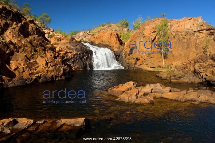 : Waterfall and rocks - one of the upper falls of : Waterfall and rocks - one of the upper falls of