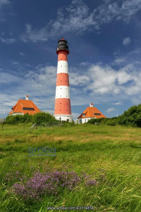 : Westerhever Lighthouse, Wadden Sea National Park : Westerhever Lighthouse, Wadden Sea National Park