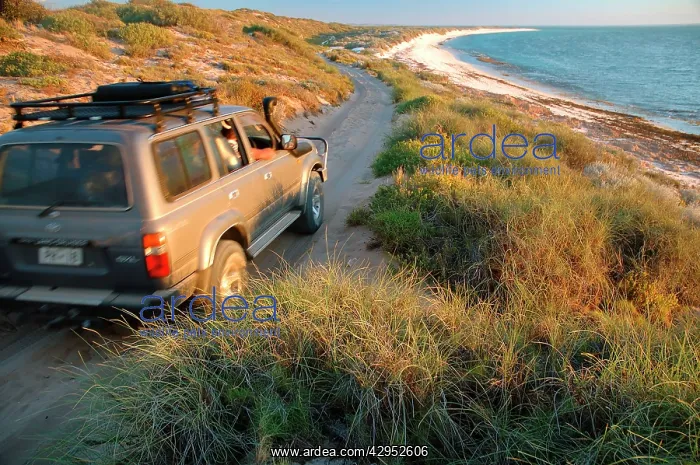: Western Australia - well-equipped 4WD vehicle driving : Western Australia - well-equipped 4WD vehicle driving