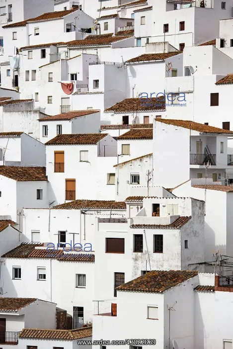 : The White Town of Casares - clings to a steep hillside : The White Town of Casares - clings to a steep hillside