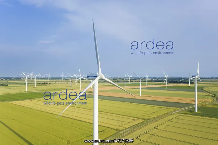 : Wind turbines seen from the air - North Frisia - Germany : Wind turbines seen from the air - North Frisia - Germany