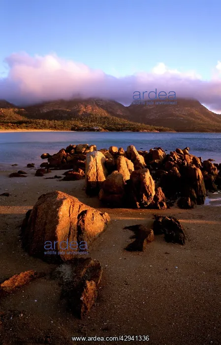  : Wineglass Bay from the summit of Mount Amos. Freycinet