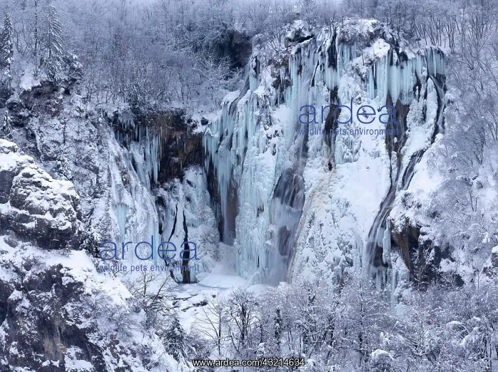  : Winter landscape, waterfall, icicle, Rauracke, national