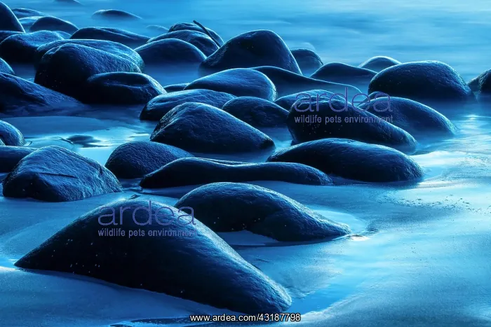 : Winter Scandinavian landscape with stormy sea, Uttakleiv : Winter Scandinavian landscape with stormy sea, Uttakleiv