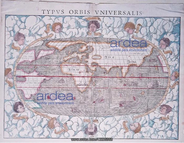 : WORLD MAP (1540) - Sebastian Munster projection : WORLD MAP (1540) - Sebastian Munster projection