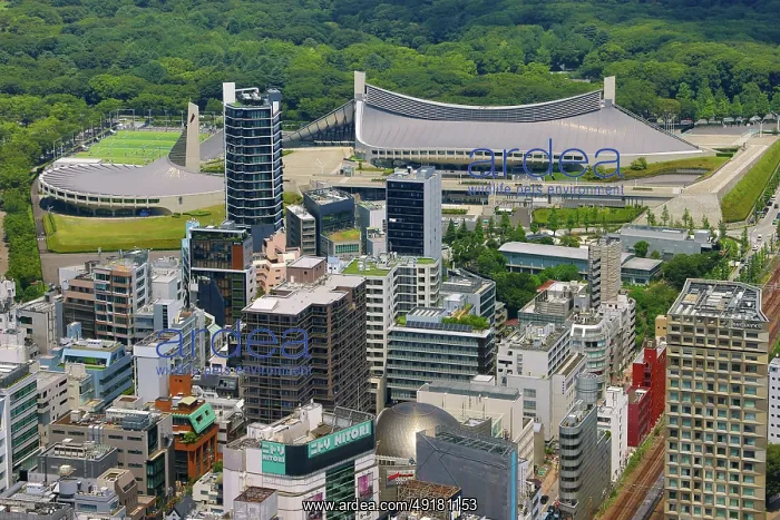  : Yoyogi National Gymnasium and Yoyogi Park Athletics Stadium, Yoyogi Park, Shibuya, Tokyo, Japan