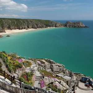 80181236 Coastline Porthcurno Bay, Cornwall, UK 80181236 Coastline Porthcurno Bay, Cornwall, UK