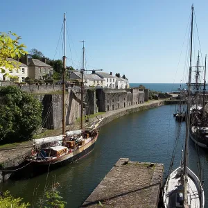 80183384 Charlestown - with tall ships in the harbour 80183384 Charlestown - with tall ships in the harbour