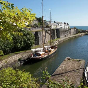 80183385 Charlestown - with tall ships in the harbour 80183385 Charlestown - with tall ships in the harbour