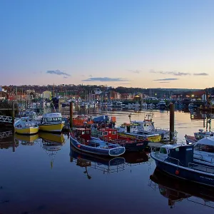 80190183 Whitby - harbour with boats and bridge 80190183 Whitby - harbour with boats and bridge