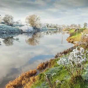 80201430 River Severn - with frost covered reflections 80201430 River Severn - with frost covered reflections