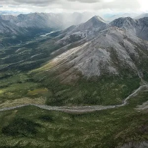 Aerial image of a wildernesss watershed (long standing Aerial image of a wildernesss watershed (long standing