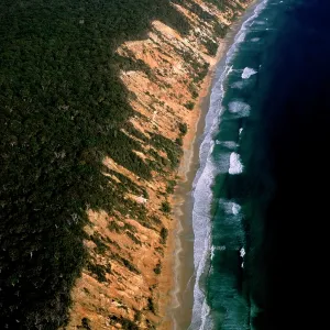 Australia - aerial of Sand cliffs Australia - aerial of Sand cliffs