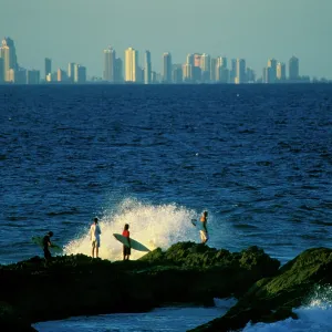 Australia - Surfers look for the perfect wave at Australia - Surfers look for the perfect wave at