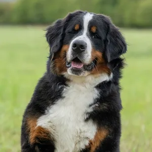 DOG. Bernese Mountian Dog, head shot DOG. Bernese Mountian Dog, head shot