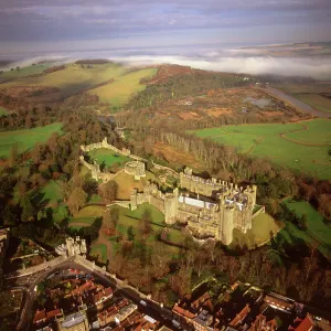 England - Aerial view of Arundel Castle, Arundel England - Aerial view of Arundel Castle, Arundel