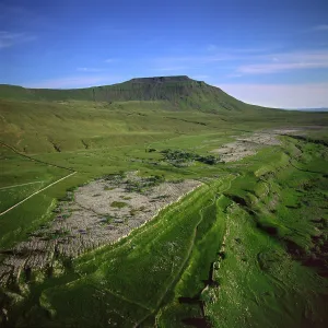 England - Aerial view, Ingleborough Peak, Yorkshire England - Aerial view, Ingleborough Peak, Yorkshire