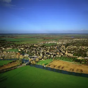 England - Aerial view, Lechlade and River Thames England - Aerial view, Lechlade and River Thames