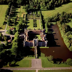 Herstmonceux Castle, a brick-built Tudor castle Herstmonceux Castle, a brick-built Tudor castle