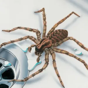 House Spider Near Plug Hole House Spider Near Plug Hole