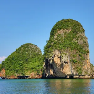 Limestone cliffs of Phra Nang Beach, Krabi, Thailand